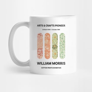 William Morris Textile Pattern, Cotton Prints Exhibition, Arts And Crafts Pioneer Mug